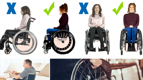 postura correcta en la silla de ruedas