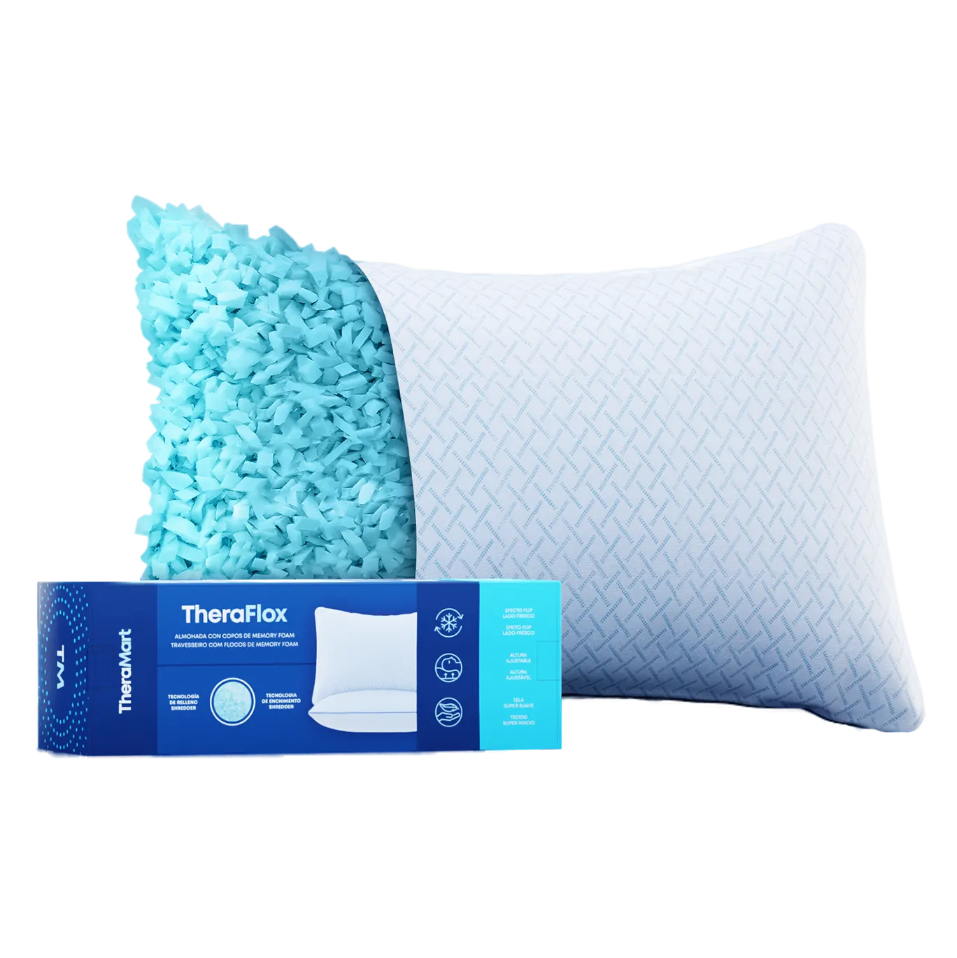 Almohada TheraFlox copos memory foam gel Suena bien grande